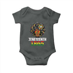 Afro Black Queen Juneteenth 1865 Baby Onesie TS01 Dark Heather Print Your Wear