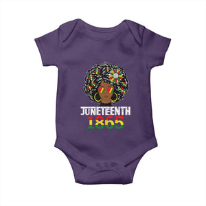 Afro Black Queen Juneteenth 1865 Baby Onesie TS01 Purple Print Your Wear