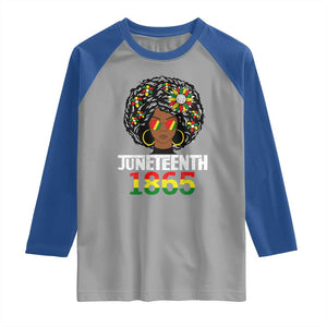 Afro Black Queen Juneteenth 1865 Raglan Shirt TS01 Sport Gray Royal Print Your Wear