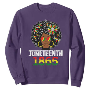 Black Queen 1865 Juneteenth Sweatshirt TS01 Purple Printyourwear