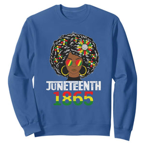 Black Queen 1865 Juneteenth Sweatshirt TS01 Royal Blue Printyourwear