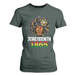 Afro Black Queen Juneteenth 1865 T Shirt For Women TS01 Dark Forest Green Print Your Wear