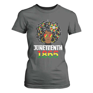 Afro Black Queen Juneteenth 1865 T Shirt For Women TS01 Dark Heather Print Your Wear