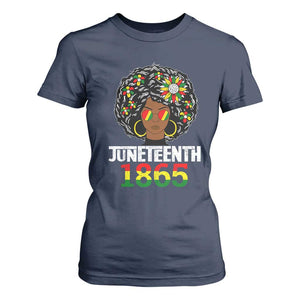 Afro Black Queen Juneteenth 1865 T Shirt For Women TS01 Navy Print Your Wear