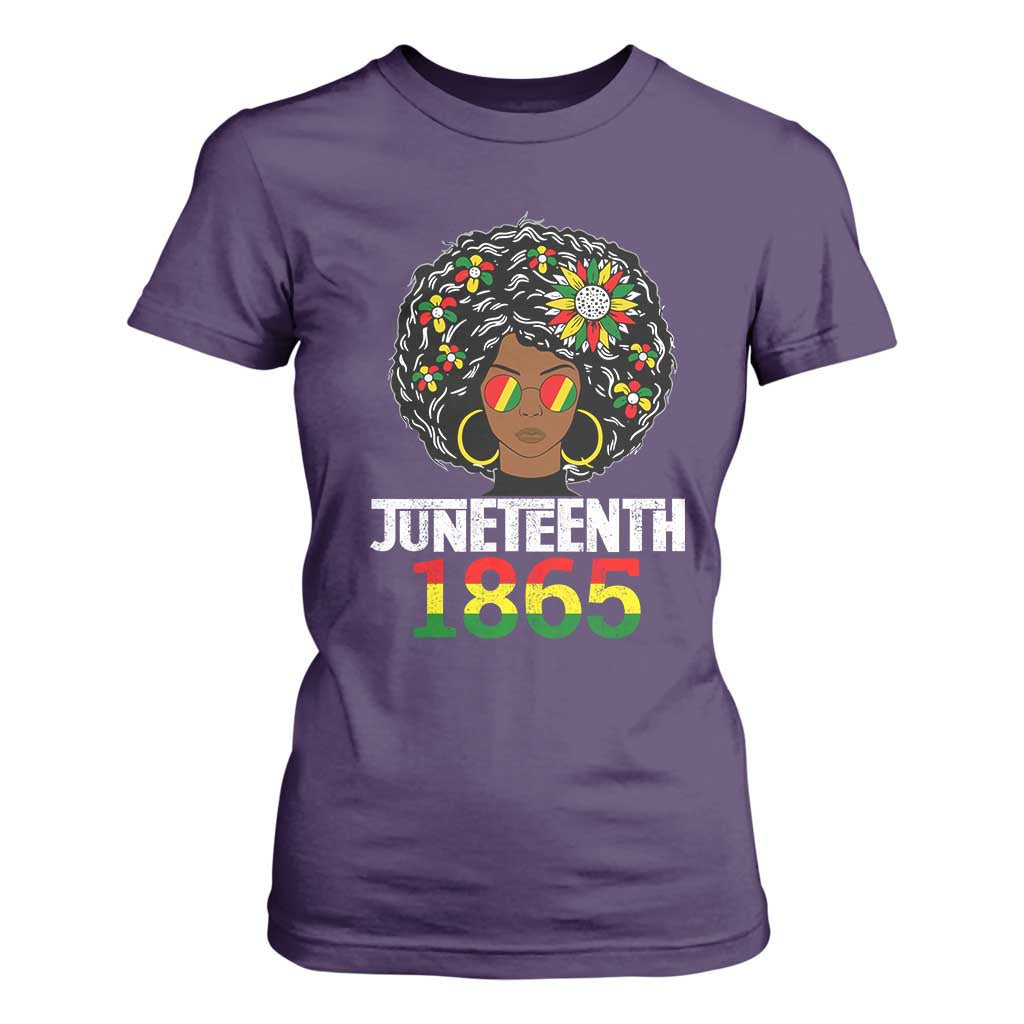 Afro Black Queen Juneteenth 1865 T Shirt For Women TS01 Purple Print Your Wear