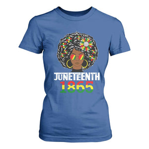 Afro Black Queen Juneteenth 1865 T Shirt For Women TS01 Royal Blue Print Your Wear