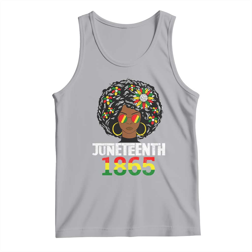 Afro Black Queen Juneteenth 1865 Tank Top TS01 Athletic Heather Print Your Wear