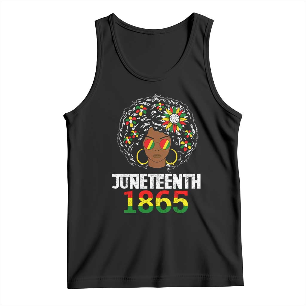 Afro Black Queen Juneteenth 1865 Tank Top TS01 Black Print Your Wear