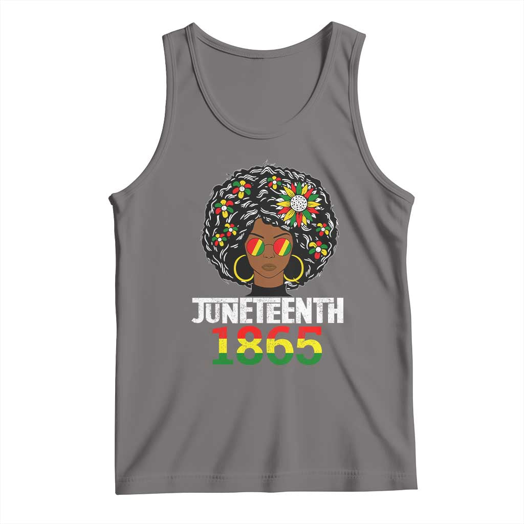 Afro Black Queen Juneteenth 1865 Tank Top TS01 Deep Heather Print Your Wear