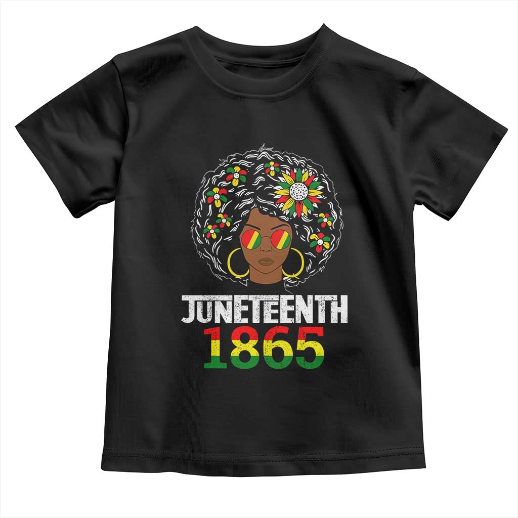 Afro Black Queen Juneteenth 1865 Toddler T Shirt TS01 Black Print Your Wear