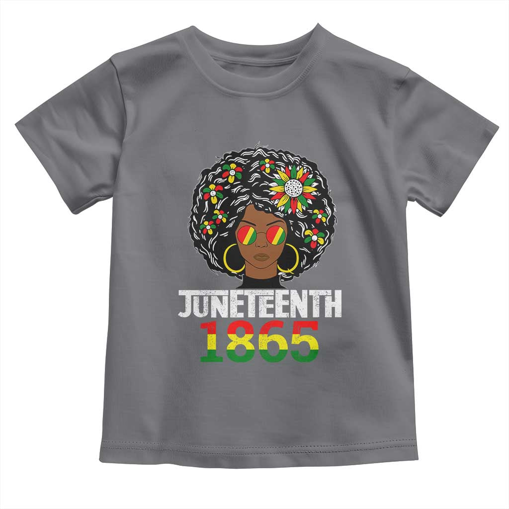 Afro Black Queen Juneteenth 1865 Toddler T Shirt TS01 Charcoal Print Your Wear