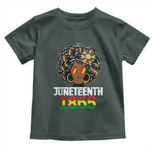 Afro Black Queen Juneteenth 1865 Toddler T Shirt TS01 Dark Forest Green Print Your Wear