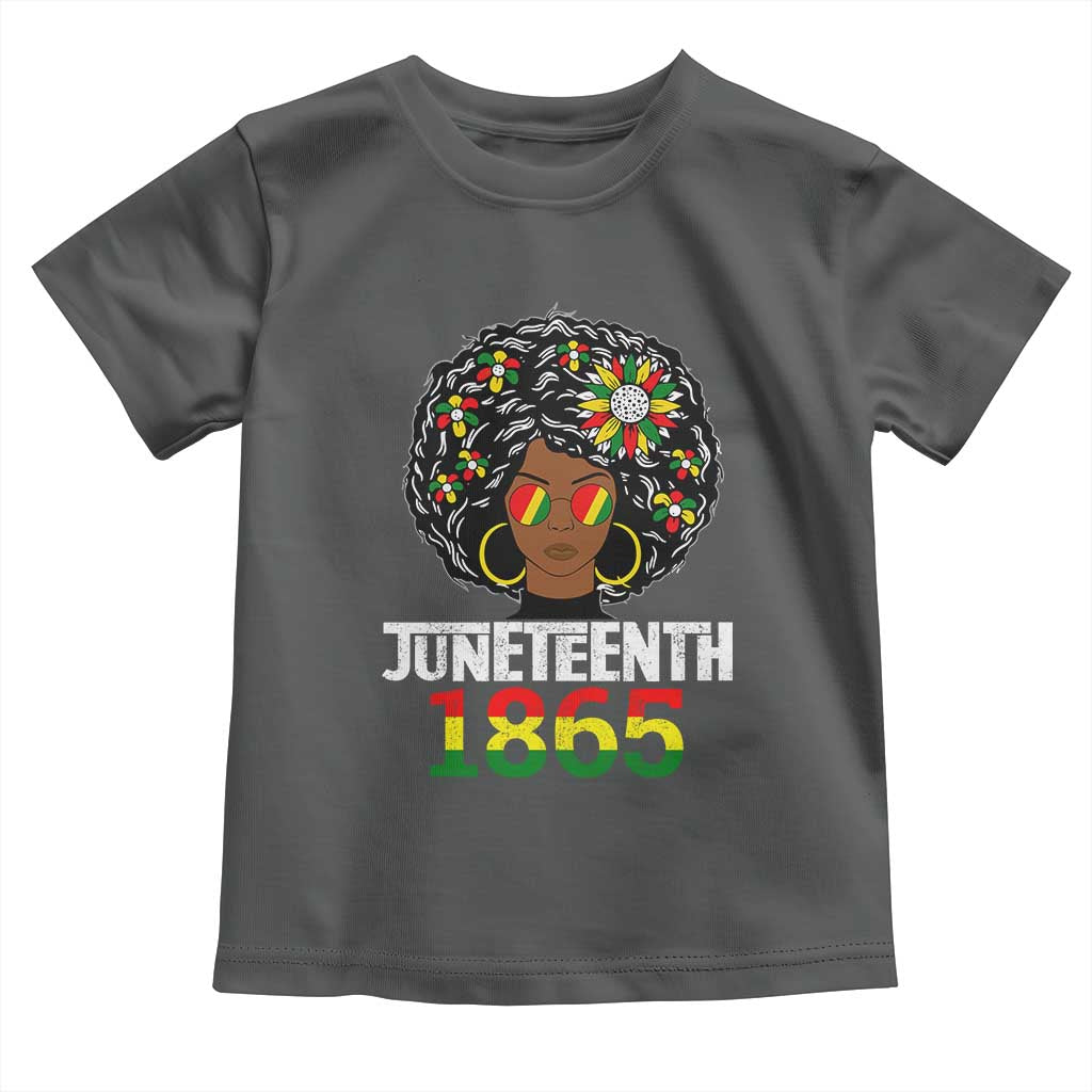 Afro Black Queen Juneteenth 1865 Toddler T Shirt TS01 Dark Heather Print Your Wear