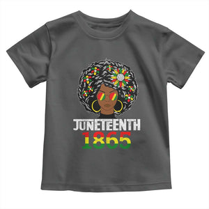 Afro Black Queen Juneteenth 1865 Toddler T Shirt TS01 Dark Heather Print Your Wear