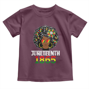 Afro Black Queen Juneteenth 1865 Toddler T Shirt TS01 Maroon Print Your Wear