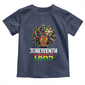 Afro Black Queen Juneteenth 1865 Toddler T Shirt TS01 Navy Print Your Wear