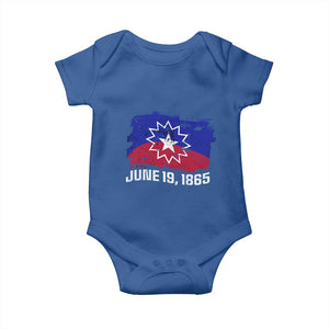 Juneteenth Flag 1865 Baby Onesie Black Freedom Black History TS01 Royal Blue Print Your Wear