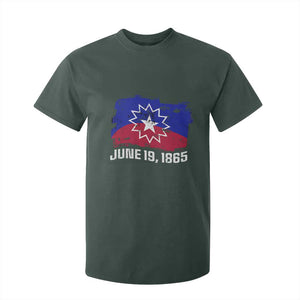 Juneteenth Flag 1865 T Shirt For Kid Black Freedom Black History TS01 Dark Forest Green Print Your Wear