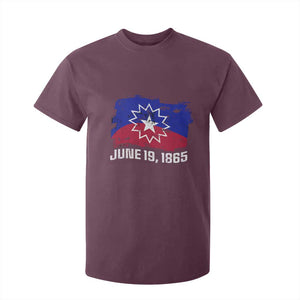 Juneteenth Flag 1865 T Shirt For Kid Black Freedom Black History TS01 Maroon Print Your Wear