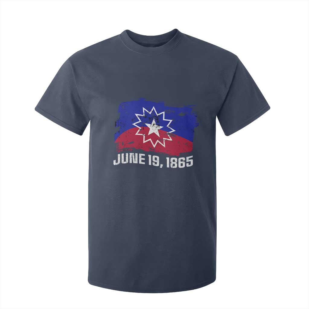 Juneteenth Flag 1865 T Shirt For Kid Black Freedom Black History TS01 Navy Print Your Wear