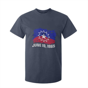 Juneteenth Flag 1865 T Shirt For Kid Black Freedom Black History TS01 Navy Print Your Wear