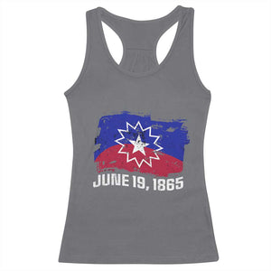 Juneteenth Flag 1865 Racerback Tank Top Black Freedom Black History TS01 Charcoal Print Your Wear