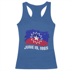 Juneteenth Flag 1865 Racerback Tank Top Black Freedom Black History TS01 Royal Blue Print Your Wear