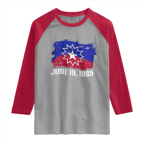 Juneteenth Flag 1865 Raglan Shirt Black Freedom Black History TS01 Sport Gray Red Print Your Wear