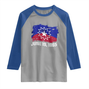 Juneteenth Flag 1865 Raglan Shirt Black Freedom Black History TS01 Sport Gray Royal Print Your Wear