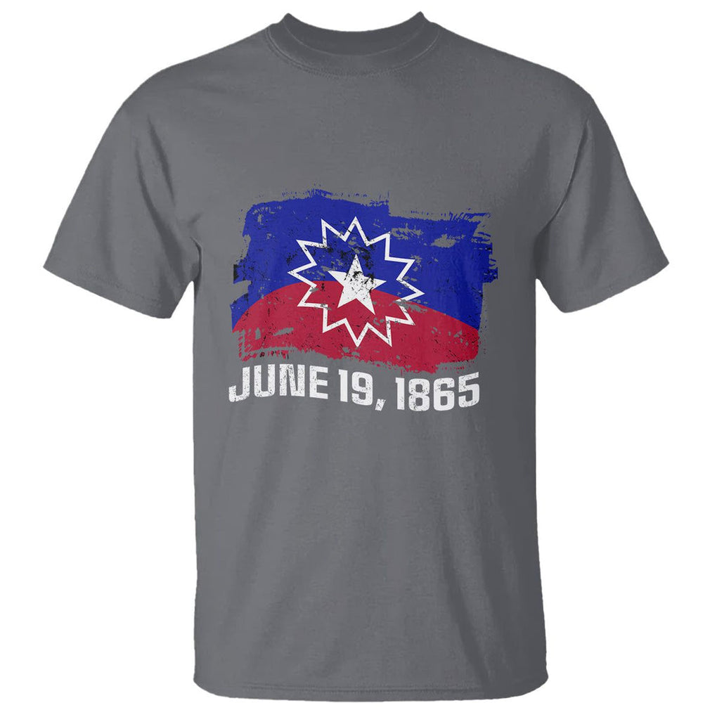 Juneteenth Flag T Shirt Black Freedom Black History TS01 Charcoal Printyourwear