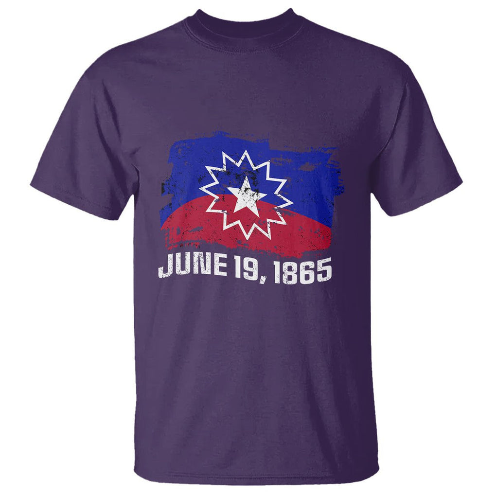 Juneteenth Flag T Shirt Black Freedom Black History TS01 Purple Printyourwear