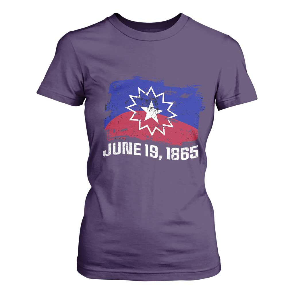 Juneteenth Flag 1865 T Shirt For Women Black Freedom Black History TS01 Purple Print Your Wear