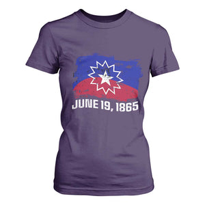 Juneteenth Flag 1865 T Shirt For Women Black Freedom Black History TS01 Purple Print Your Wear
