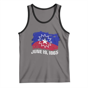 Juneteenth Flag 1865 Tank Top Black Freedom Black History TS01 Deep Heather Black Print Your Wear