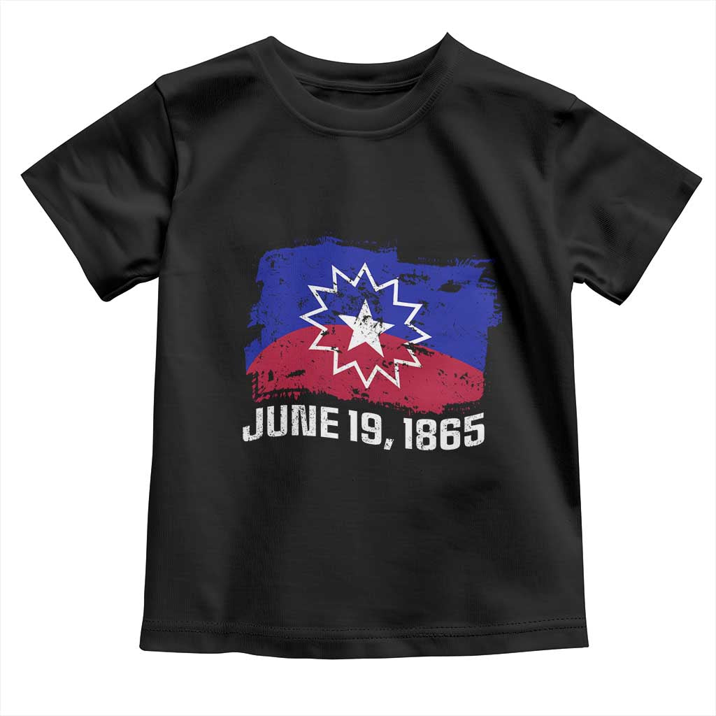 Juneteenth Flag 1865 Toddler T Shirt Black Freedom Black History TS01 Black Print Your Wear