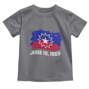 Juneteenth Flag 1865 Toddler T Shirt Black Freedom Black History TS01 Charcoal Print Your Wear