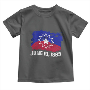 Juneteenth Flag 1865 Toddler T Shirt Black Freedom Black History TS01 Dark Heather Print Your Wear