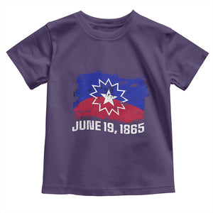 Juneteenth Flag 1865 Toddler T Shirt Black Freedom Black History TS01 Purple Print Your Wear
