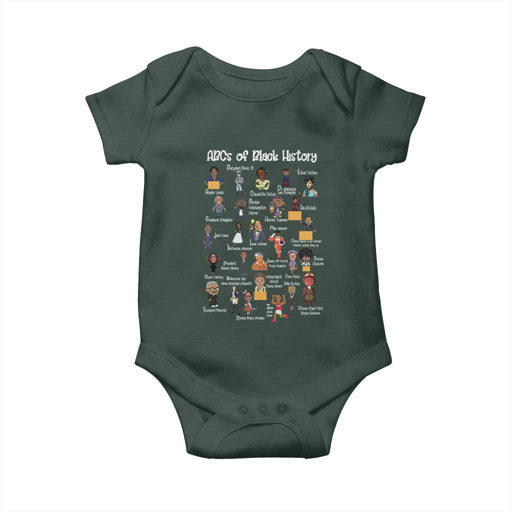 ABCs of Black History Pride Baby Onesie Juneteenth Black Freedom TS01 Print Your Wear