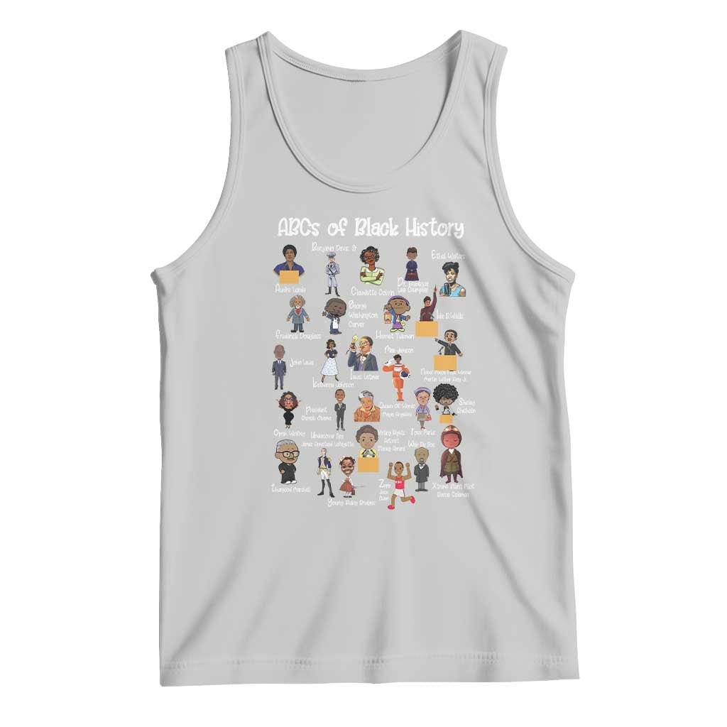 ABCs of Black History Pride Tank Top Juneteenth Black Freedom TS01 Ash Print Your Wear