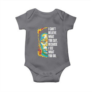 James Baldwin Graffiti Art Baby Onesie Juneteenth Black History Month TS01 Charcoal Print Your Wear