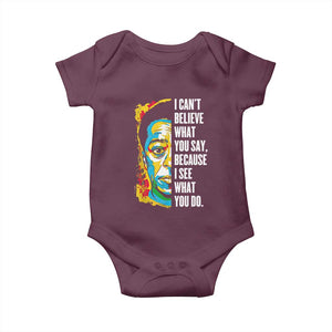 James Baldwin Graffiti Art Baby Onesie Juneteenth Black History Month TS01 Maroon Print Your Wear