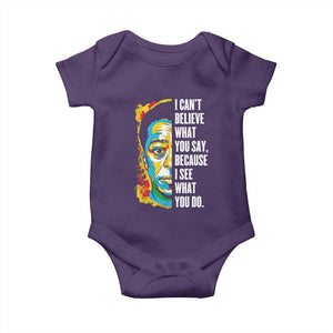 James Baldwin Graffiti Art Baby Onesie Juneteenth Black History Month TS01 Purple Print Your Wear