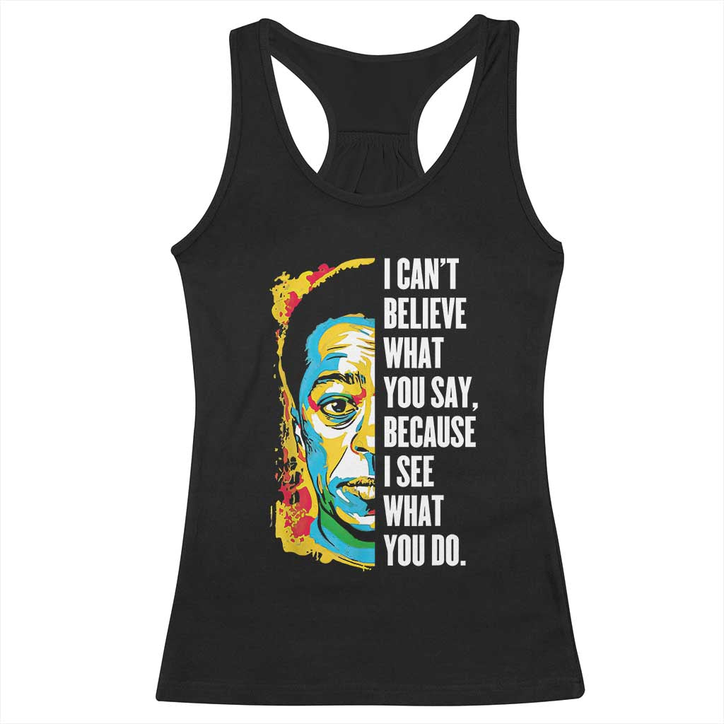James Baldwin Graffiti Art Racerback Tank Top Juneteenth Black History Month TS01 Black Print Your Wear