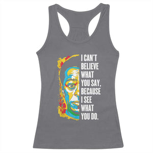 James Baldwin Graffiti Art Racerback Tank Top Juneteenth Black History Month TS01 Charcoal Print Your Wear