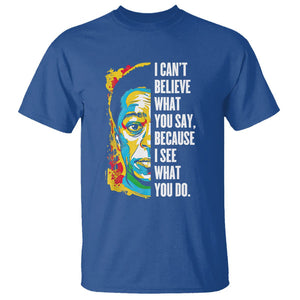James Baldwin Graffiti Art Juneteenth Black History Month T Shirt TS01 Royal Blue Printyourwear