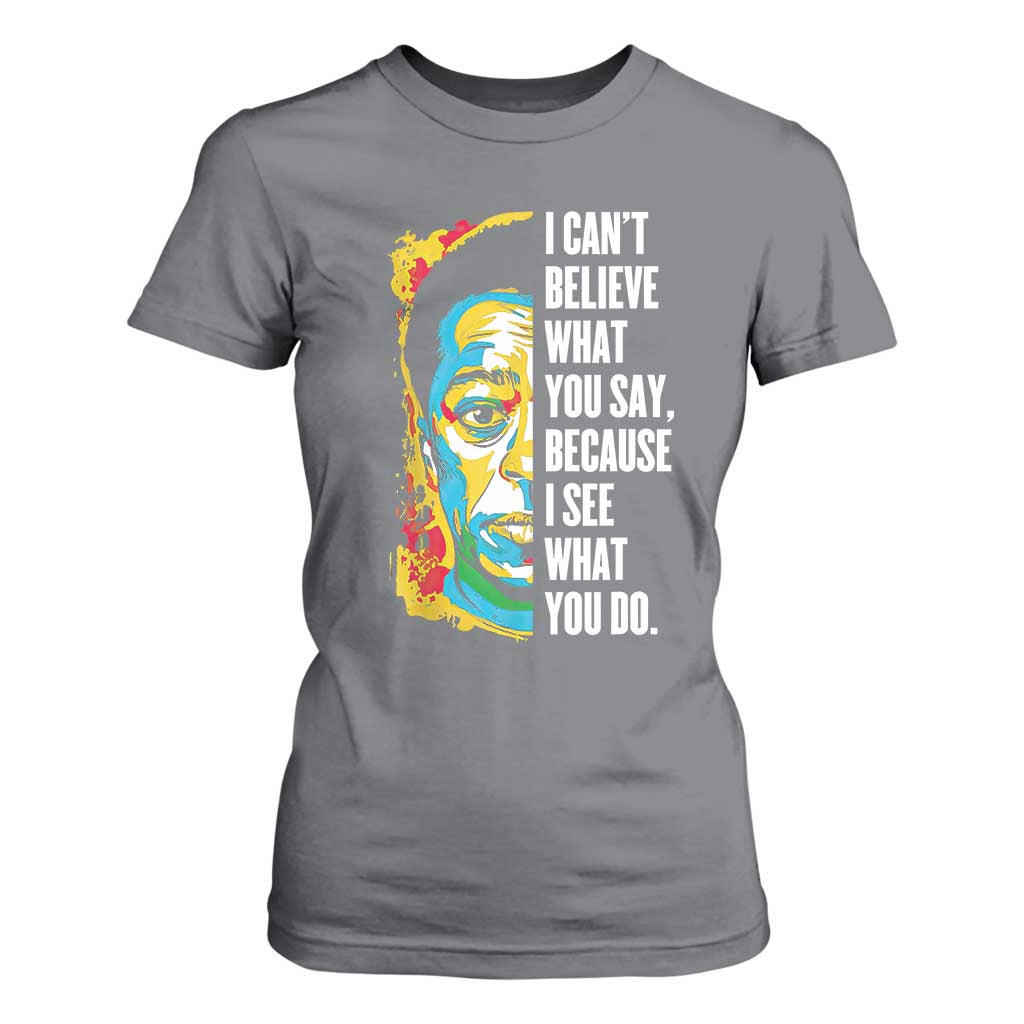 James Baldwin Graffiti Art T Shirt For Women Juneteenth Black History Month TS01 Charcoal Print Your Wear