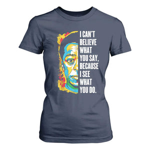 James Baldwin Graffiti Art T Shirt For Women Juneteenth Black History Month TS01 Navy Print Your Wear