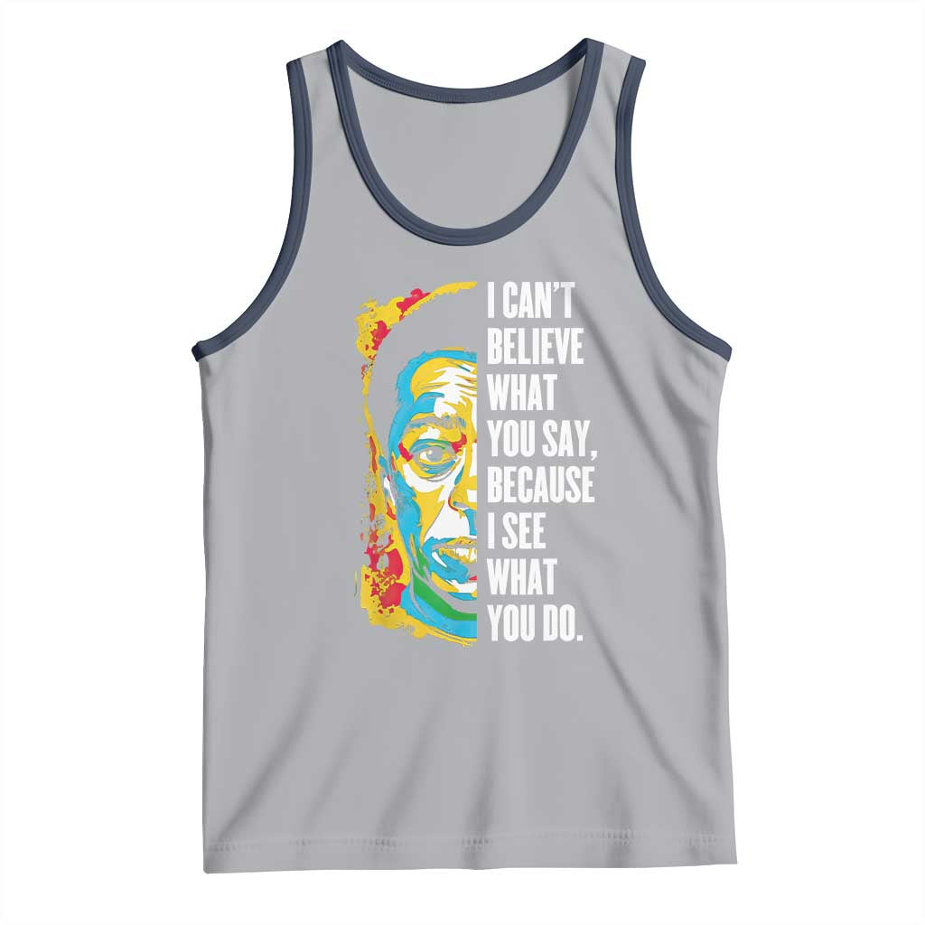 James Baldwin Graffiti Art Tank Top Juneteenth Black History Month TS01 Athletic Heather Navy Print Your Wear