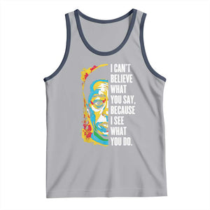 James Baldwin Graffiti Art Tank Top Juneteenth Black History Month TS01 Athletic Heather Navy Print Your Wear